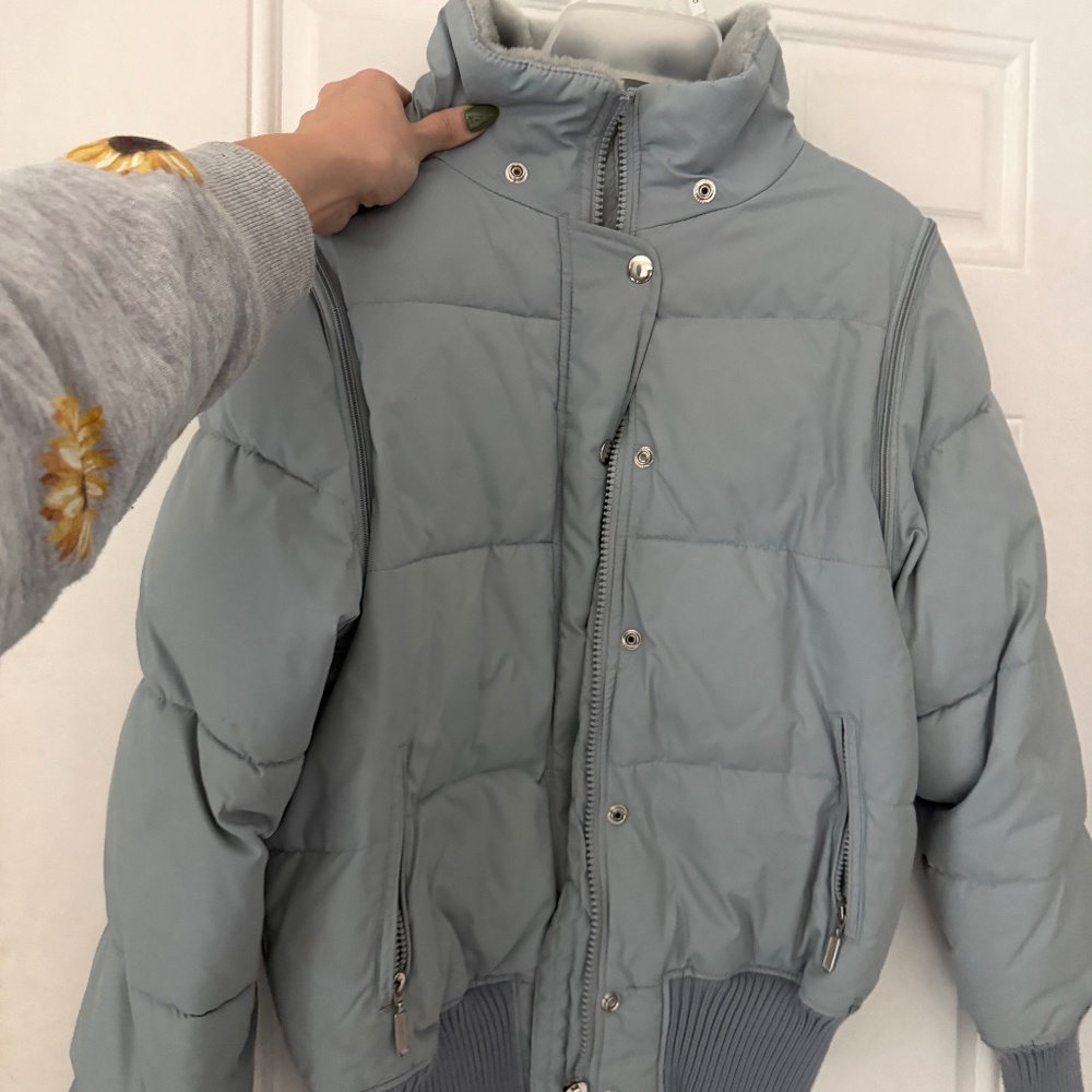 Stylish Element Gray women’s spring coat, sturdy, puffy, puffer Jacket jacket in